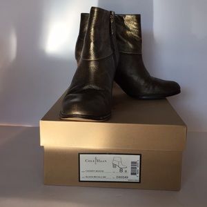 Cole Haan Cassidy Bootie Black Metallic Size 8